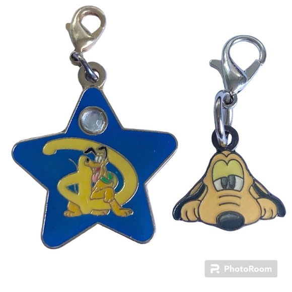 Vintage Disney Pluto Dog Charm Zipper Pull Purse Clip On for Bracelet Disneyana - Picture 1 of 9